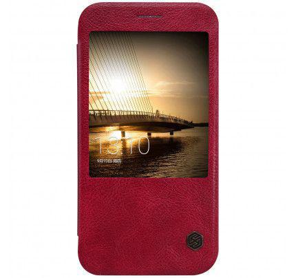Θήκη Nillkin Qin S-View για Huawei G8 δερμάτινη κόκκινου χρώματος