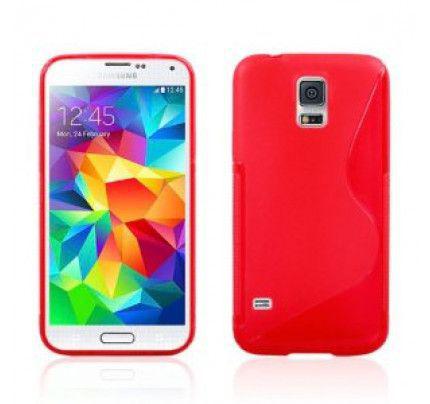 Θήκη TPU S-line για Samsung Galaxy S5 G900 κόκκινου χρώματος
