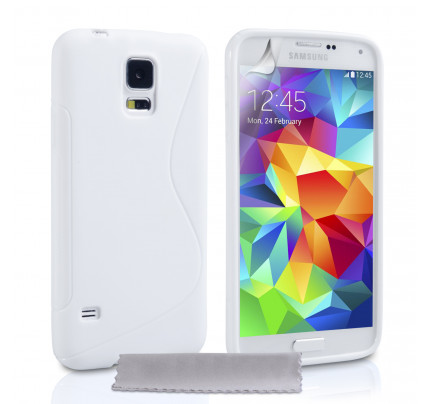 Θήκη TPU S-line για Samsung Galaxy S5 G900 λευκού χρώματος