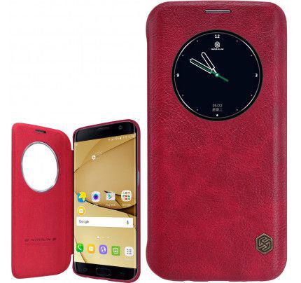 Θήκη Nillkin Qin Book S-View για Samsung Galaxy S7 Edge G935 κόκκινου χρώματος ( Δερμάτινη)