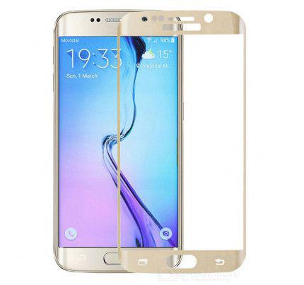 Φιλμ Προστασίας Οθόνης Tempered Glass Full Face (άθραυστο ) 9H για Samsung Galaxy S6 Edge G925 gold