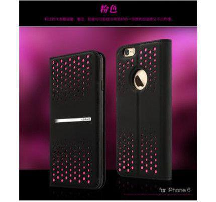 Θήκη USAMS Groove Folio Black/Pink για iPhone 6 