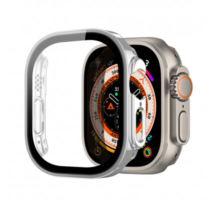Dux Ducis Hamo case for Apple Watch Ultra 49 mm metallic smartwatch case silver