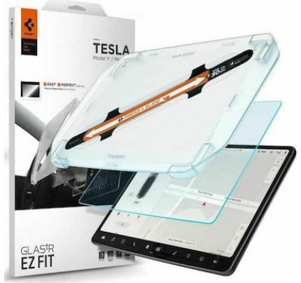 Spigen EZ Fit GLAS.tR Tempered Glass for Tesla Model Y/3