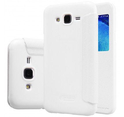 Θήκη Nillkin Sparkle S-View για Samsung Galaxy J7 / J700 white