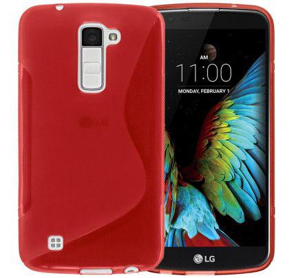 Θήκη TPU S-Line για LG K10 κόκκινου χρώματος