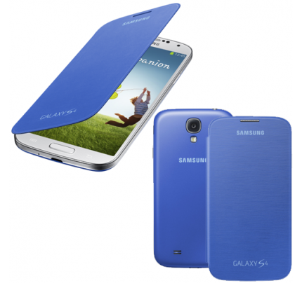 Θήκη Samsung Flip Cover για Samsung Galaxy S4 I9500 in Light Blue EF-FI950BCEG Original