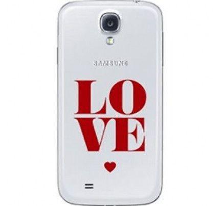 Samsung Flip Cover EF-FI950BW White Love Galaxy S4 I9500