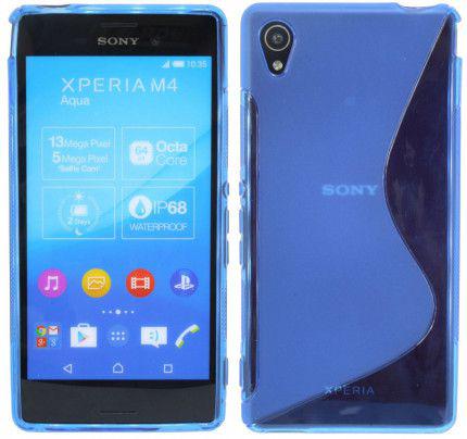 Θήκη TPU S-line για Sony Xperia M4 Aqua Blue