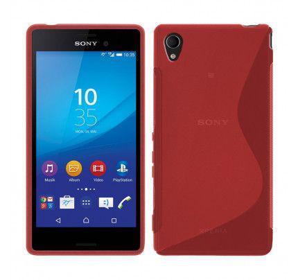 Θήκη TPU S-line για Sony Xperia M4 Aqua red