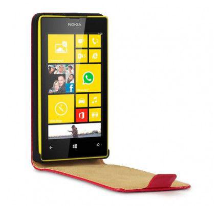 Θήκη Flip για Nokia Lumia 520 Neon Red
