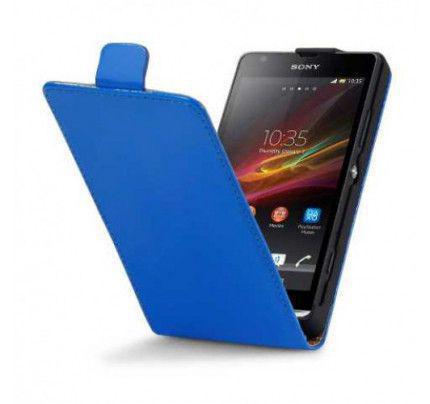 Θήκη Flip για Sony Xperia L C2105 Neon Blue