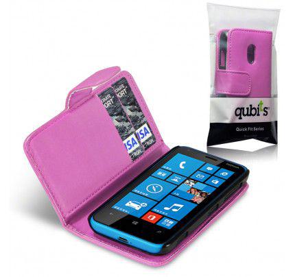 Θήκη για Nokia Lumia 620 Leather  Wallet Case Hot Pink