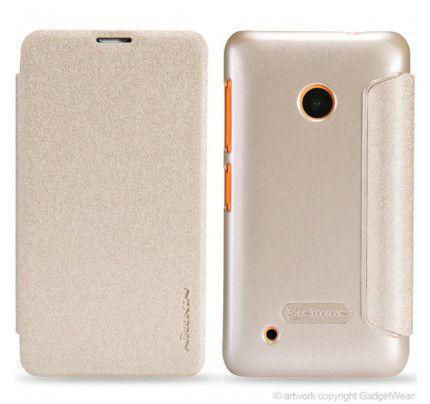 Θήκη Nillkin Sparkle Folio για Nokia Lumia 530 χρυσαφί χρώματος