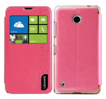 Θήκη USAMS Merry S-View για Nokia Lumia 530 Pink