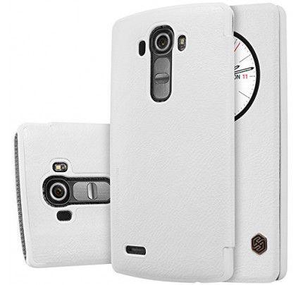 Θήκη Nillkin Qin S-View για LG G4 δερμάτινη λευκού χρώματος