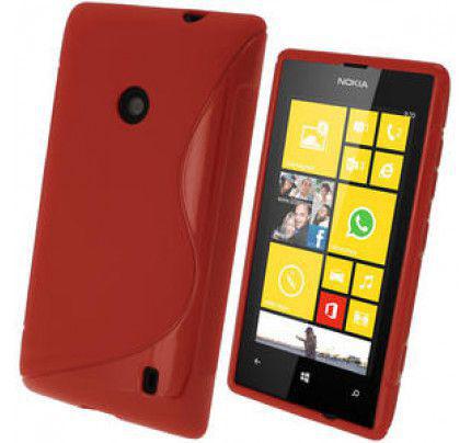 Θήκη TPU S-line για Nokia Lumia 520 red