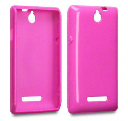 ΘήκηTPU Gel για Sony Xperia E C1505 hot pink