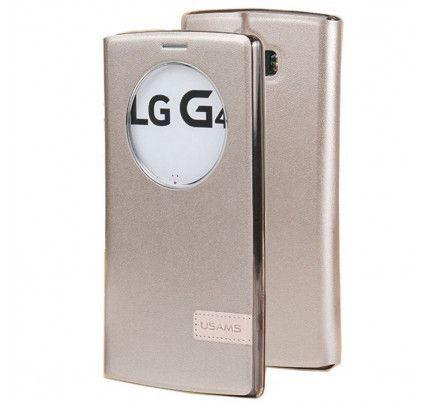 Θήκη Usams Muge S-view για LG G4 Gold