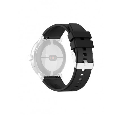 Techsuit Watchband W026 Λουράκι Σιλικόνης Μαύρο (Samsung Galaxy Watch 46mm - Watch 3 - Gear S3 -Huawei Watch GT - GT 2 - GT 2e - GT 2 Pro - GT 3 46 mm)