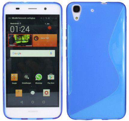 Θήκη TPU S-Line για Huawei Y6 μπλε χρώματος