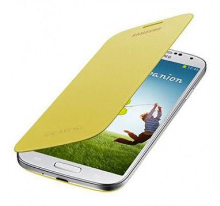 Θήκη Samsung Flip Cover για Samsung Galaxy S4 i9500 in Yellow  EF-FI950BYEG Original