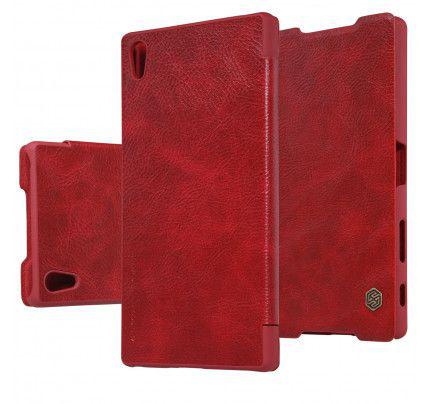 Θήκη Nillkin Qin Book για Sony Xperia Z5 Compact κόκκινου χρώματος ( Δερμάτινη)